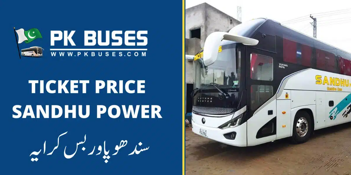 Sandhu Power Bus Ticket Price List 2026