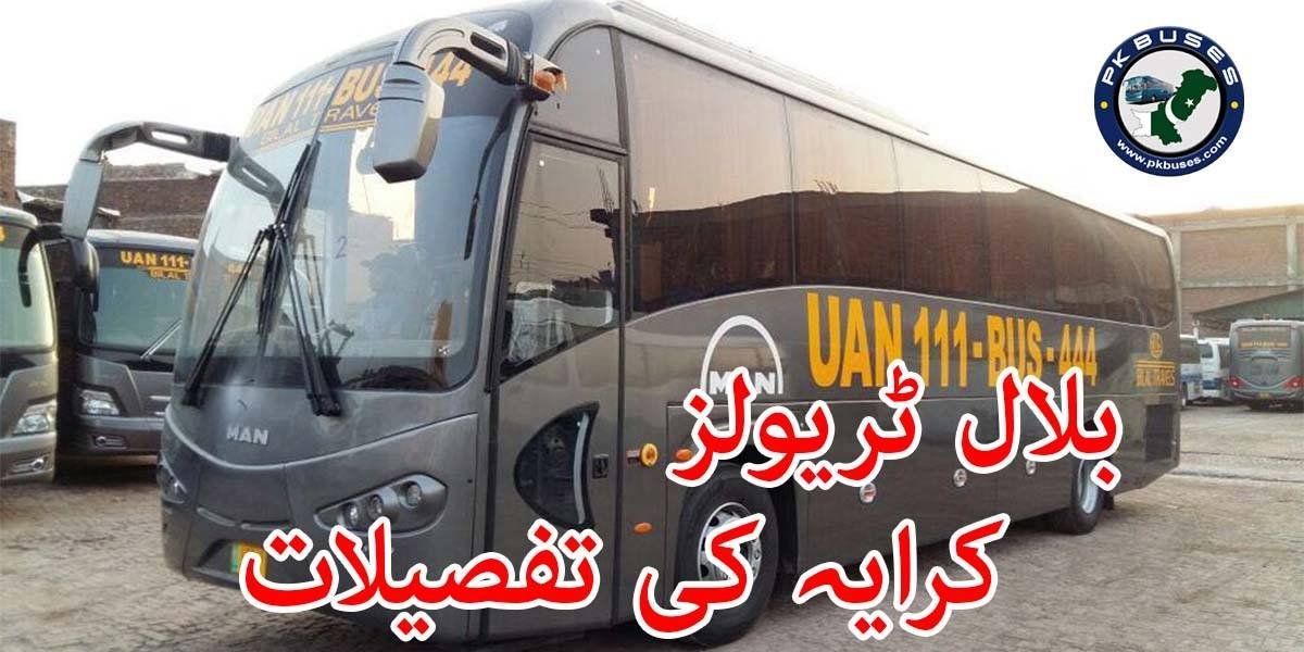 Bilal Travels Fare List